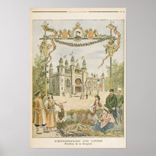 Het Bulgaarse paviljoen in de Universele Universit Poster (Voorkant)