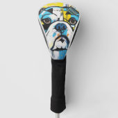 Het Bulldog portret 004 - Sable Gabriel Golfheadcover (Voorkant)