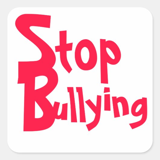 Het Bullying van het einde - Belangrijk Bericht Vierkante Sticker (Voorkant)
