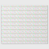 Het bundelen van vlaggen witte verjaardag 80 gepat cadeaupapier (Vlak)