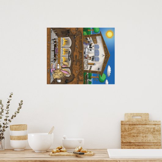 Het Bunny-Show Poster (Keuken)