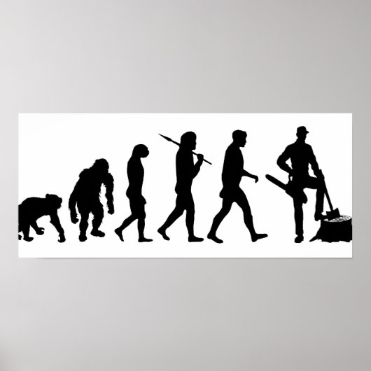 Het bunyanwerk van de Lumberjack tree feller logge Poster (Voorkant)