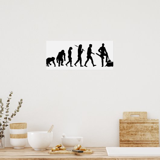 Het bunyanwerk van de Lumberjack tree feller logge Poster (Keuken)