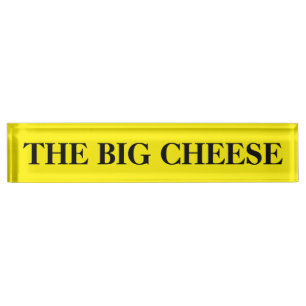 Het bureau-naambordje 'The Boss Big Cheese' Naambordje