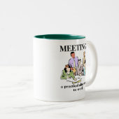 Het Bureau van de vergaderingen Humor van de Werkp Tweekleurige Koffiemok (Voorkant rechts)