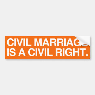 HET BURGELIJK HUWELIJK IS EEN BURGELIJK RECHT - .p Bumpersticker