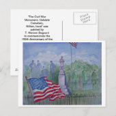 Het burgeroorlogsmonument in Wilton, Iowa Briefkaart (Voorkant / Achterkant)