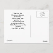 Het burgeroorlogsmonument in Wilton, Iowa Briefkaart (Achterkant)