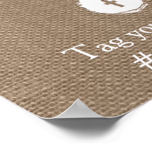 Het Burlap & Lace bruiloft Collectie Welkom Poster (Hoek)