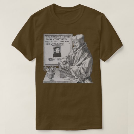 Het Burn Book Erasmus en Luther T-shirt (Design voorkant)