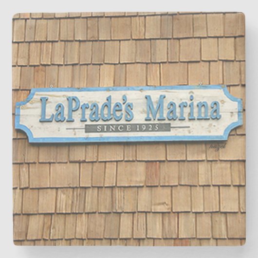 Het Burtonmeer, LaPrades Marina Marble Stone Onder Stenen Onderzetter (Voorkant)