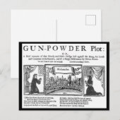 Het buskruitcomplot van Guy Fawkes Briefkaart (Voorkant / Achterkant)