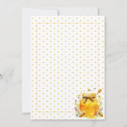 Het Buzz Bumble Bee Baby shower Kaart (Achterkant)