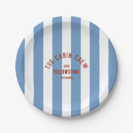 Het Cabin Crew Custom Crest Blue Park Stripe Pap Papieren Bordje