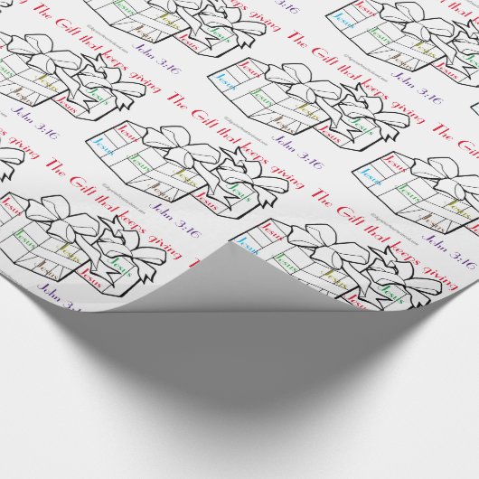 Het cadeau dat JESUS steeds weer geeft Cadeaupapier (Hoek)