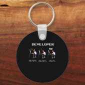 Het cadeau van de Computer Nerd Geek van de Progra Sleutelhanger (Voorkant)