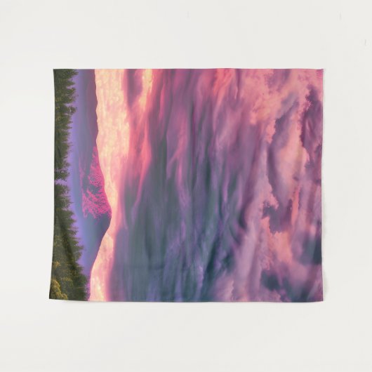 Het cadeau van een Roos van de avond Wandkleed (Voorkant (horizontaal))