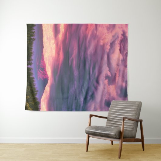 Het cadeau van een Roos van de avond Wandkleed (In Situ (horizontaal))