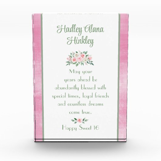 Het cadeau van Keepasje! Uniek Sweet 16-fotoblok Fotoblokken (Voorkant)