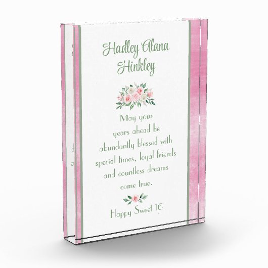Het cadeau van Keepasje! Uniek Sweet 16-fotoblok Fotoblokken (Links)