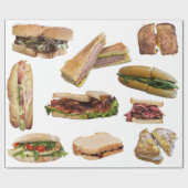 Het cadeau van Sandwiches-pakpapier Cadeaupapier (Vlak)