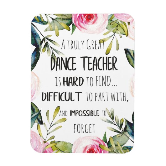 Het cadeau voor Dance-leraar weghalen Dank u wel,  Magneet (Verticaal)