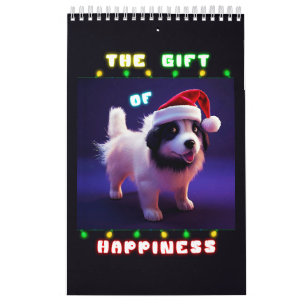 Het cadeautje van geluk puppy 25 december kerstmis kalender