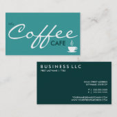 het café COFFEE. (aanpasbare kleur) Visitekaartje (Voorkant / Achterkant)