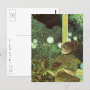 Het Cafe Concert van Edgar Degas, Vintage Fine Art Briefkaart