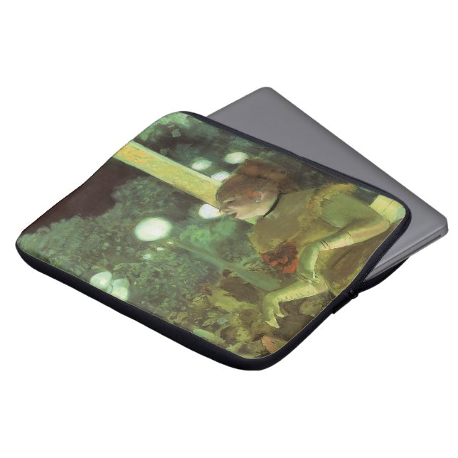 Het Cafe Concert van Edgar Degas, Vintage Fine Art Laptop Sleeve (Voorkant top)