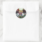 Het Cafe Golden Retriever Ronde Sticker (Tas)