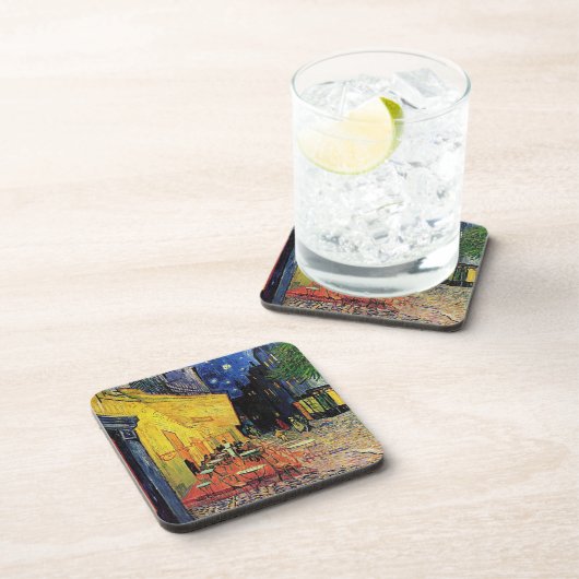 het café terrace in het forum, Arles... Drankjes Onderzetter (Rechterzijde)