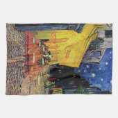 het café terrace in het forum, Arles... Theedoek (Horizontaal)