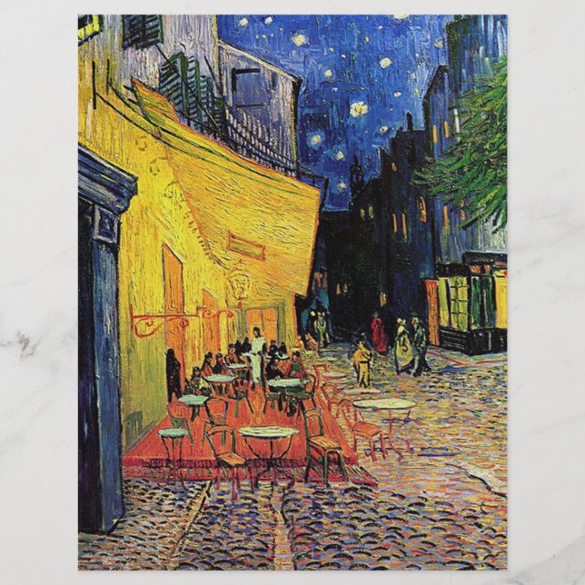 Het café terrace in het forum in Arles, op (Voorkant)