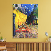 het café terrace ter plekke.. Vincent van Gogh Canvas Afdruk (Insitu (Woonkamer))