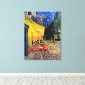 het café terrace ter plekke.. Vincent van Gogh Canvas Afdruk (Insitu (Houten vloer))