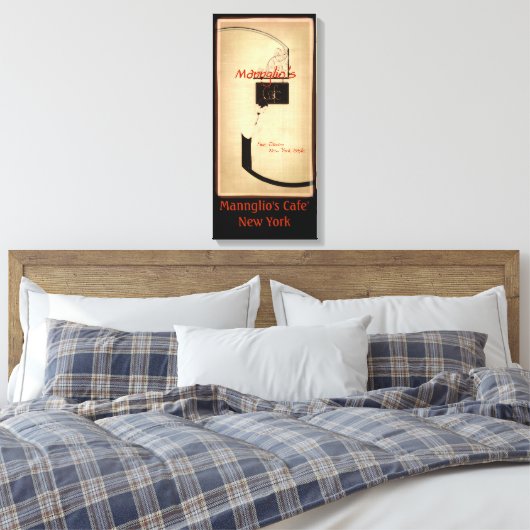 Het café van Manglio Canvas Afdruk (Insitu (Slaapkamer))