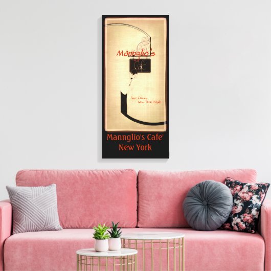 Het café van Manglio Canvas Afdruk (Insitu (Woonkamer))