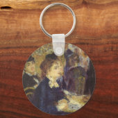 Het Café van Pierre Renoir, Vintage Impressionisme Sleutelhanger (Voorkant)