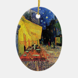 het caféterras op de place du forum, Arles... Keramisch Ornament