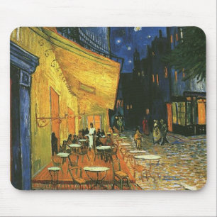 Het caféterras op de place du forum, Arles, op Muismat