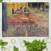 het caféterras op de place du forum, Arles... Theedoek (Gevouwen)