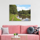 Het Caldon Canal Cheddleton Staffordshire Canvas Afdruk (Insitu (Woonkamer))