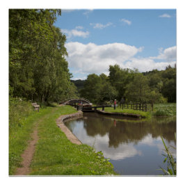 Het Caldon Canal Cheddleton Staffordshire Perfect Poster