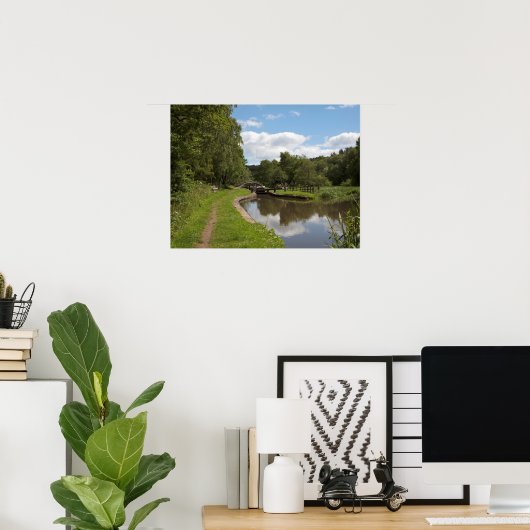 Het Caldon Canal Cheddleton Staffordshire Poster (Thuiskantoor)