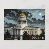 Het California State Capitol Moonlight Briefkaart (Voorkant)