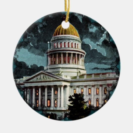 Het California State Capitol Moonlight Ornament (Voorkant)