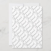 Het calligrafische zwarte en witte Vrijgezellenfee Kaart (Achterkant)