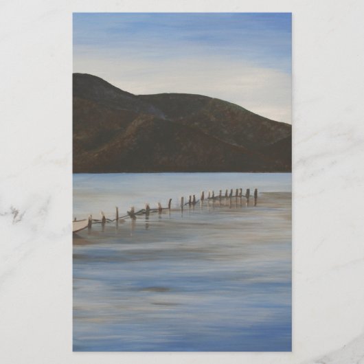 Het Calm Water van de Landschapskunst van Akyaka Briefpapier (Voorkant)