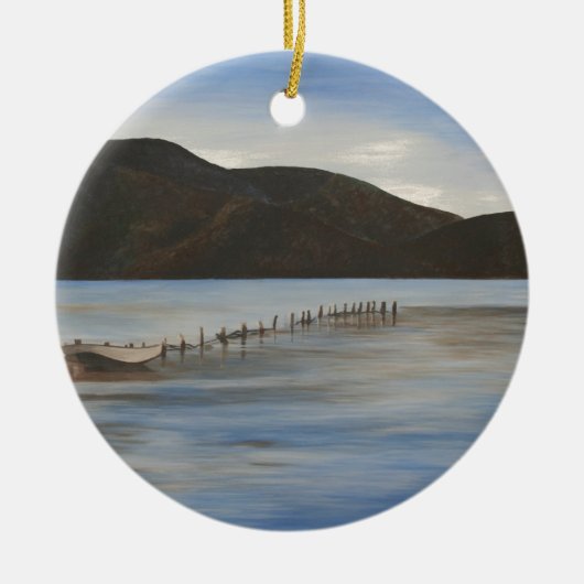 Het Calm Water van de Landschapskunst van Akyaka Keramisch Ornament (Voorkant)